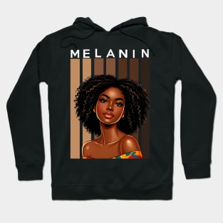 Melanin Shades Beauty Afrocentric Afro Queen Hoodie